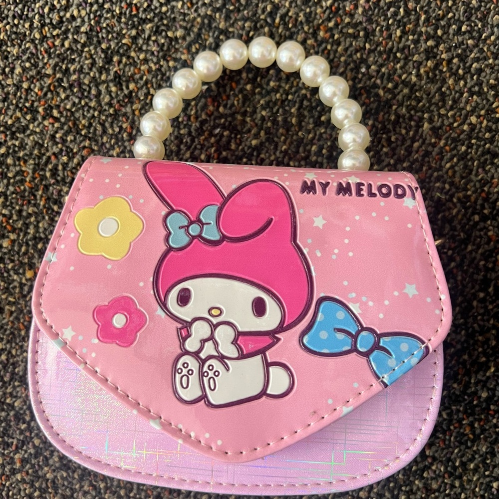 Pink My Melody Handbag with Pearl Handle